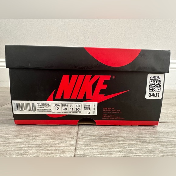Men\'s Air Jordan 1 Retro High OG Obsidian 555088-140 Sail University Blue Sz 12